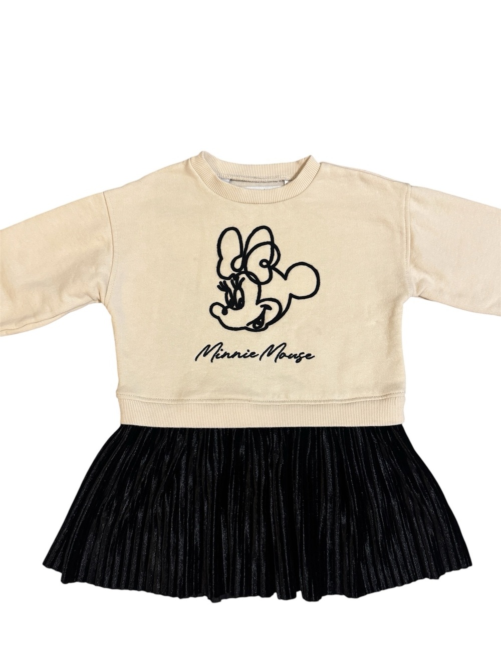 Zara Sweatshirt Dress with Black Graphic Detail - Picture 2 of 4